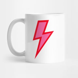 Pink Lightning Bolt with Red Outline Mug